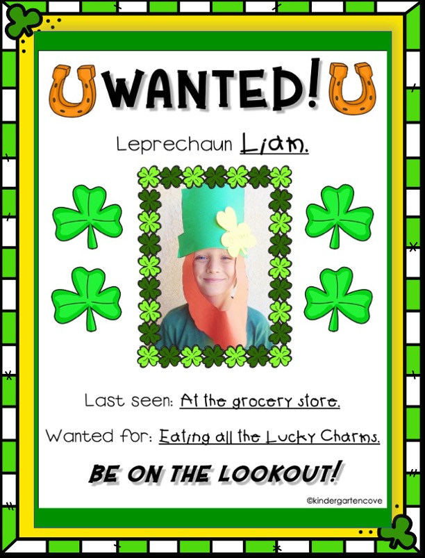 Leprechaun Hat and Beard / Wanted Poster